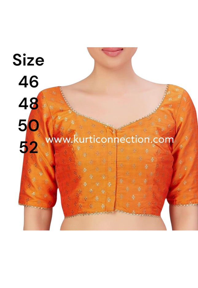 Front hook blouse | plus size saree blouse - Kurti Connection USA