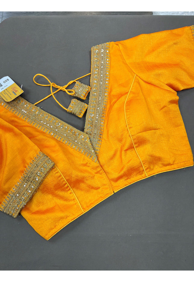 Silk blouse | front hook blouse - Kurti Connection USA