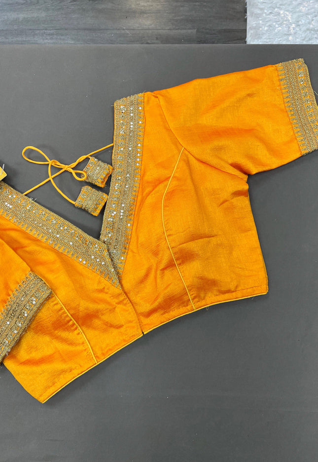 Silk blouse | front hook blouse - Kurti Connection USA