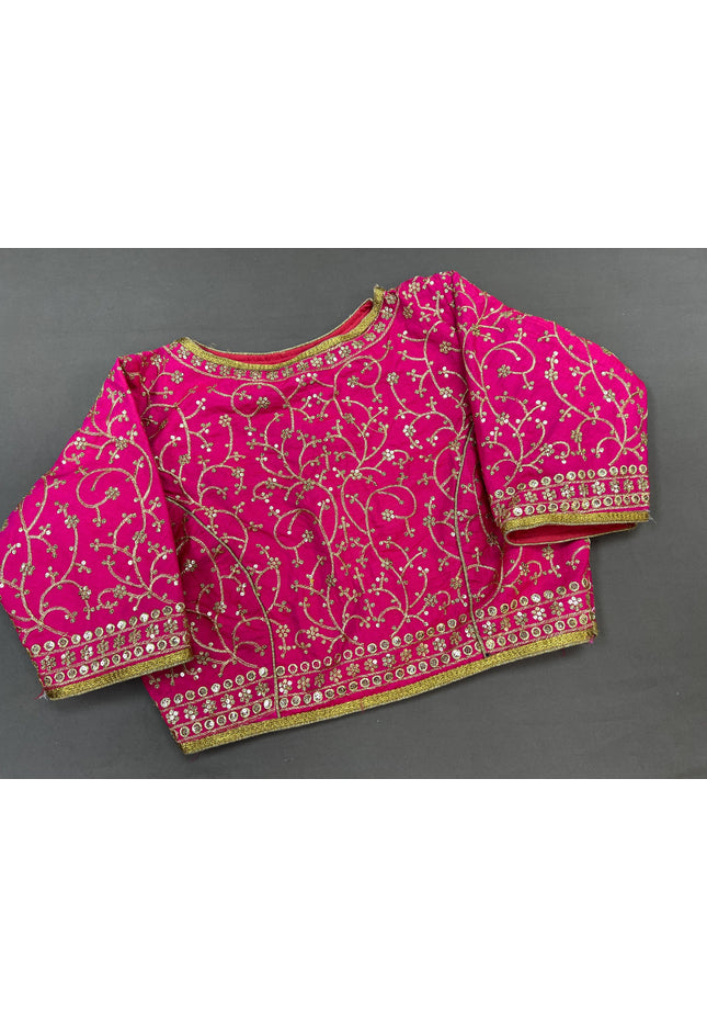Silk party wear blouse | blouse for lehenga /saree - Kurti Connection USA