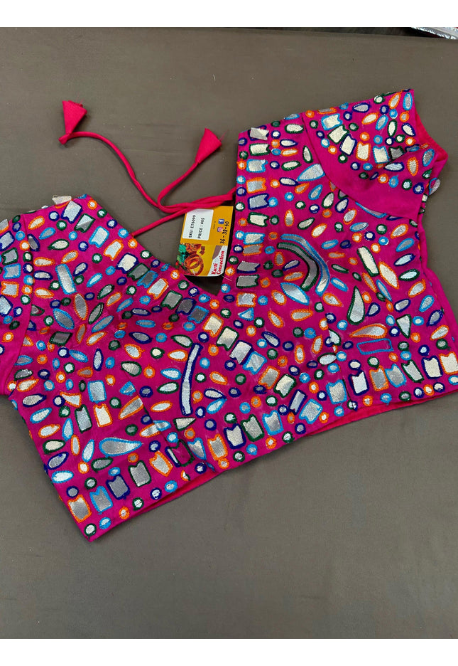 Foil work blouse - Kurti Connection USA