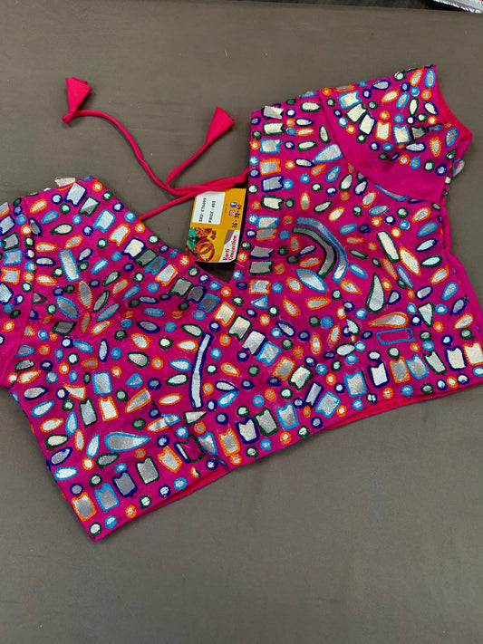 Foil work blouse