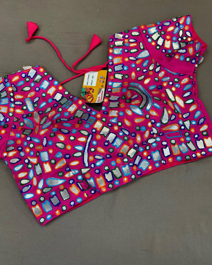 Foil work blouse - Kurti Connection USA