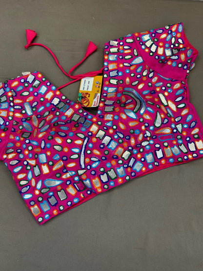 Foil work blouse