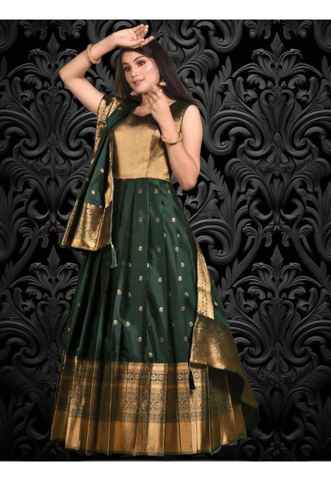 Silk long gown | party wear long dress - Kurti Connection USA