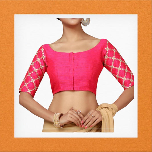 Raw silk blouse