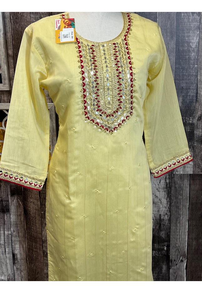 Chanderi silk kurti - Kurti Connection USA