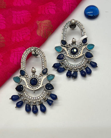 Silver look alike earrings - Kurti Connection USA