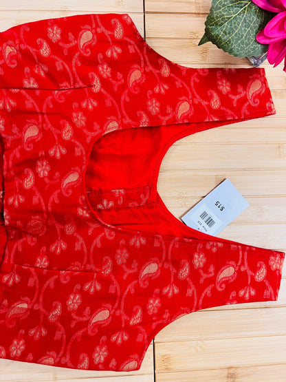 Front hooks blouse : red