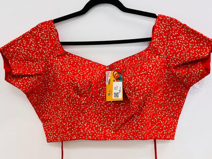 Party wear silk blouse | Red blouse
