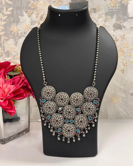 Banjara necklace | oxidized silver jewelry - Kurti Connection USA