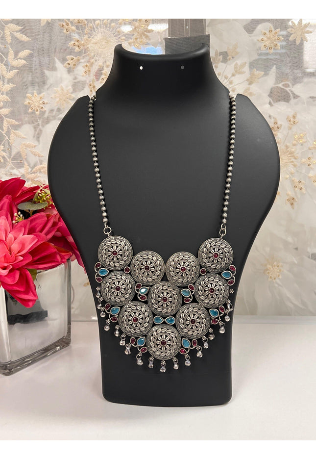 Banjara necklace | oxidized silver jewelry - Kurti Connection USA