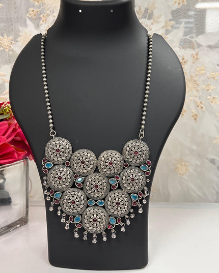 Banjara necklace | oxidized silver jewelry - Kurti Connection USA
