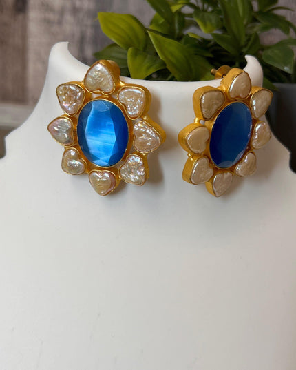 Baroque pearl earrings - Kurti Connection USA