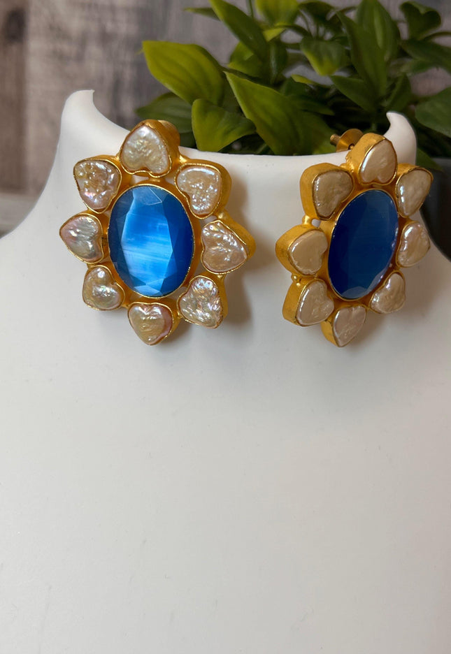 Baroque pearl earrings - Kurti Connection USA