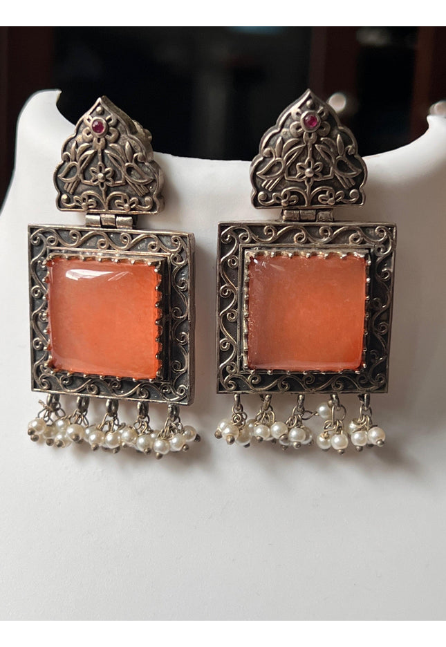 92.5 silver earrings - Kurti Connection USA