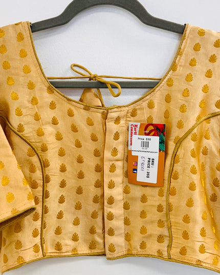 Gold blouse - Kurti Connection USA