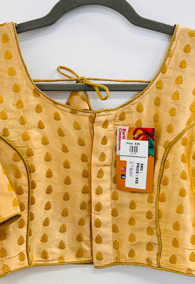 Gold blouse - Kurti Connection USA