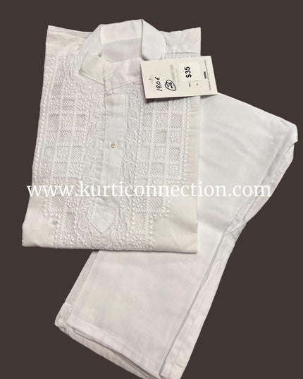 White kurta pajaama for boys - Kurti Connection USA