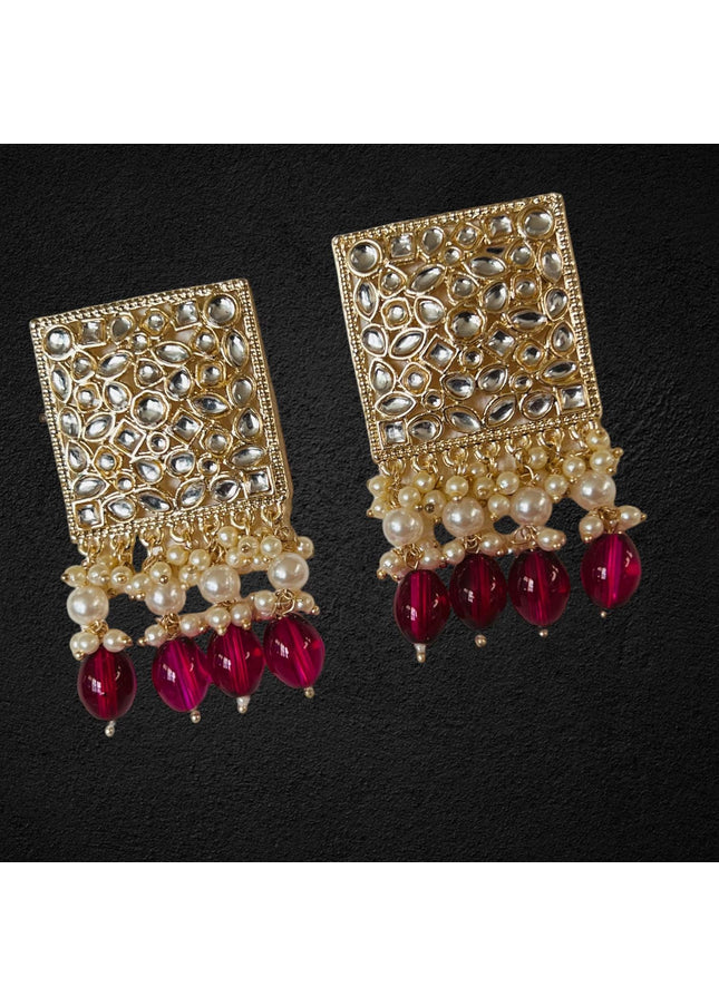 Kundan earrings - Kurti Connection USA