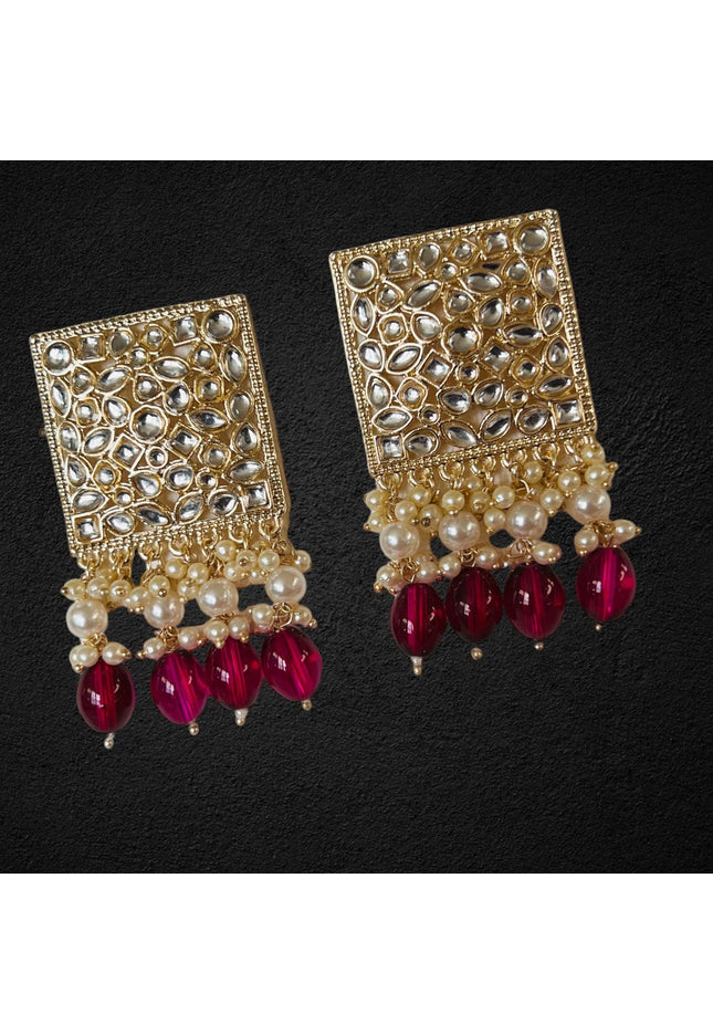 Kundan earrings - Kurti Connection USA