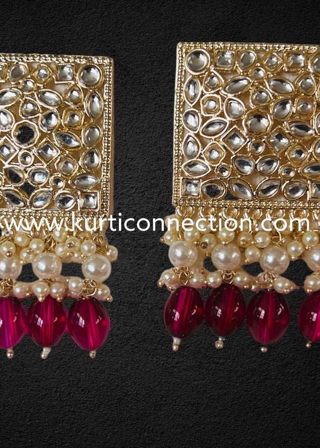 Kundan earrings - Kurti Connection USA