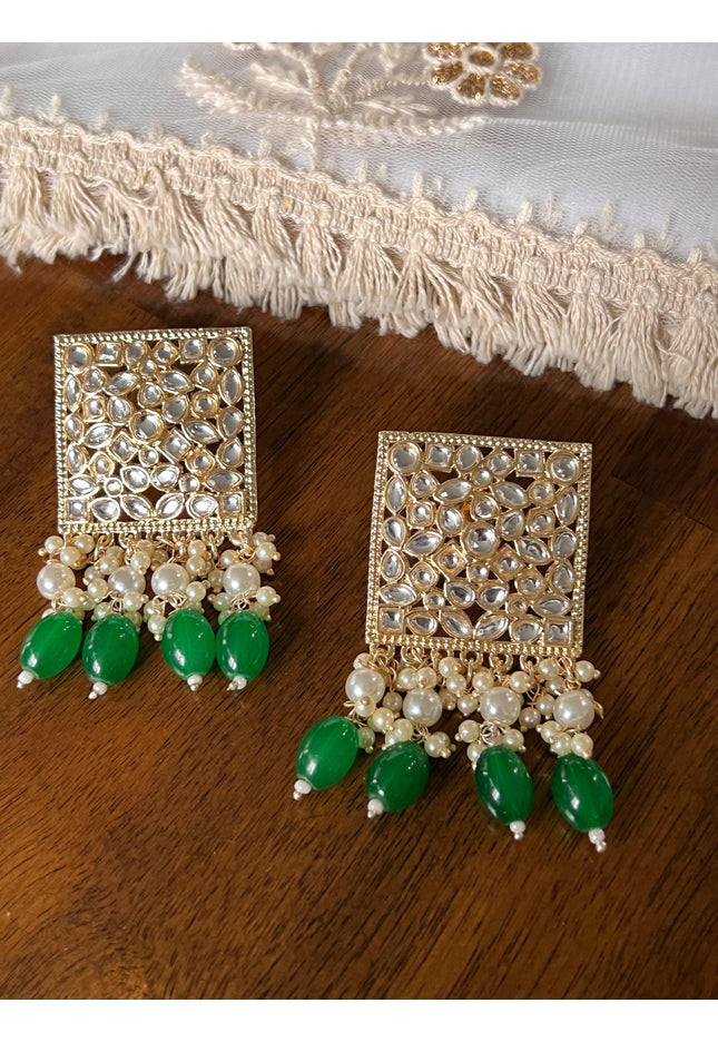Kundan earrings - Kurti Connection USA