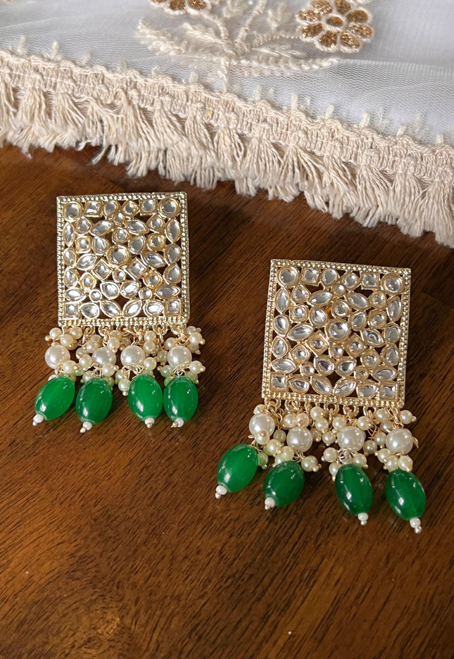 Kundan earrings - Kurti Connection USA
