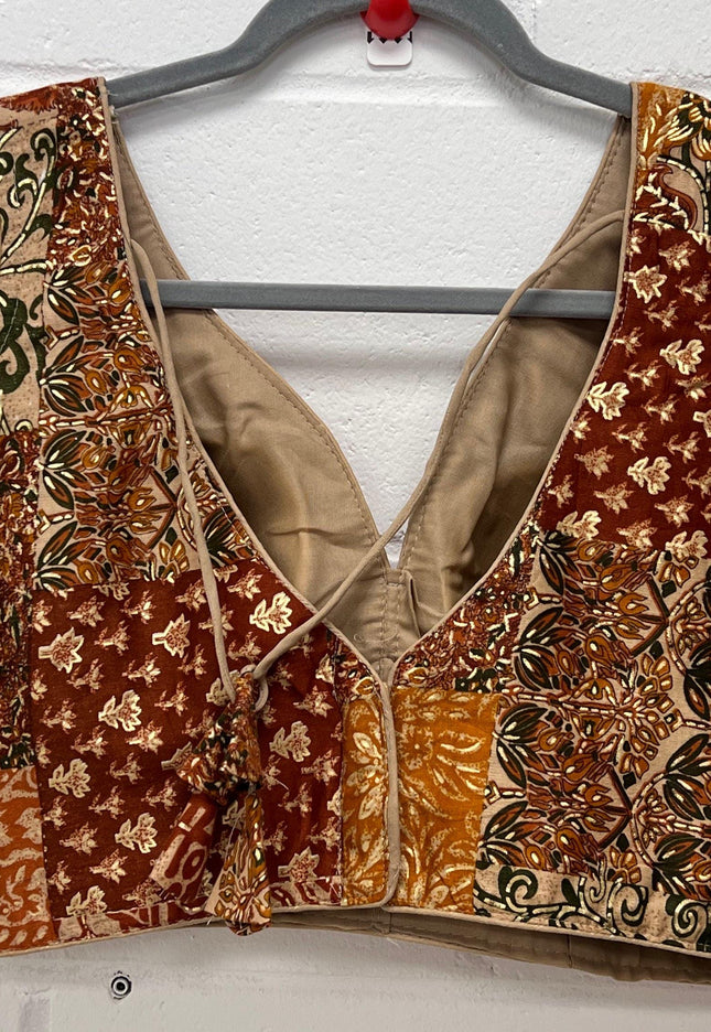 Printed cotton blouse - Kurti Connection USA