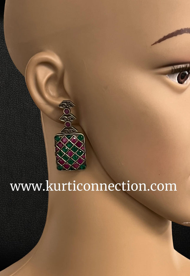 92.5 silver earrings - Kurti Connection USA
