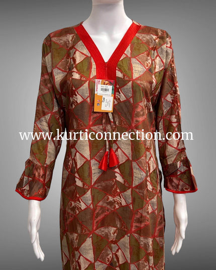 9191 full sleeve nighty , night gown - Kurti Connection USA