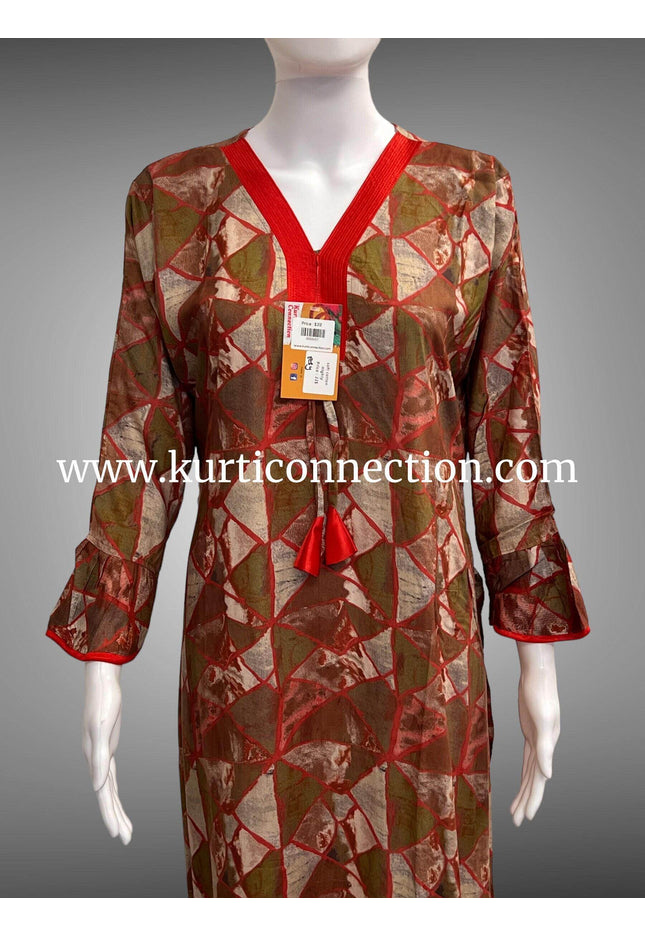 9191 full sleeve nighty , night gown - Kurti Connection USA