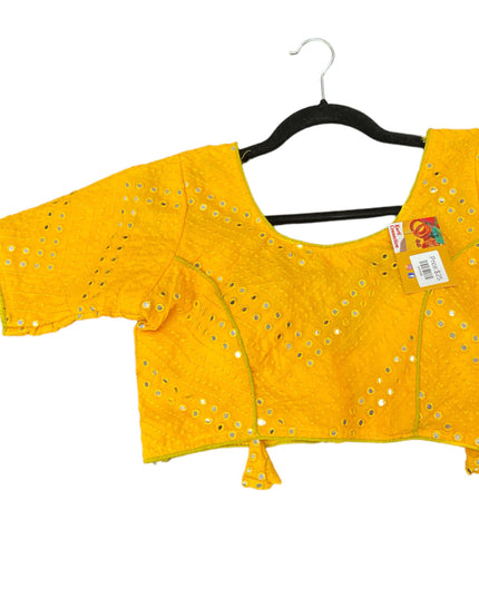 Georgette mirror work blouse - Kurti Connection USA