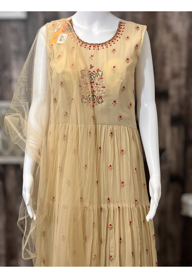 Georgette long dress - Kurti Connection USA