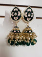 Meenakari jhumki earrings