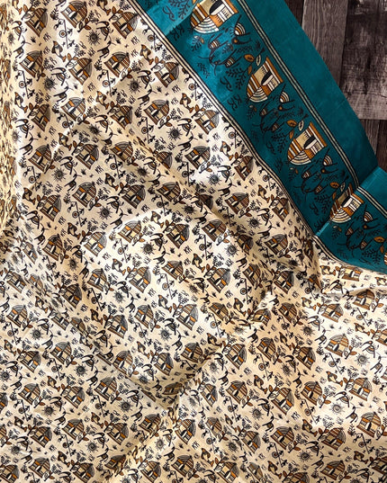 Printed silk saree - Kurti Connection USA