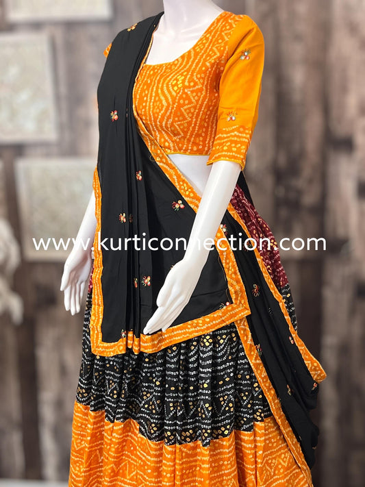 Bandhani cotton Chaniya choli set
