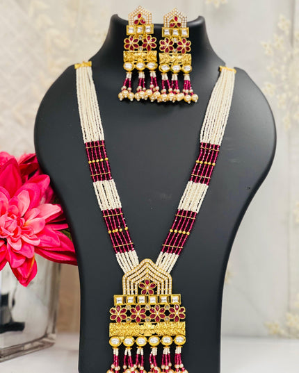 Pearl necklace set - Kurti Connection USA