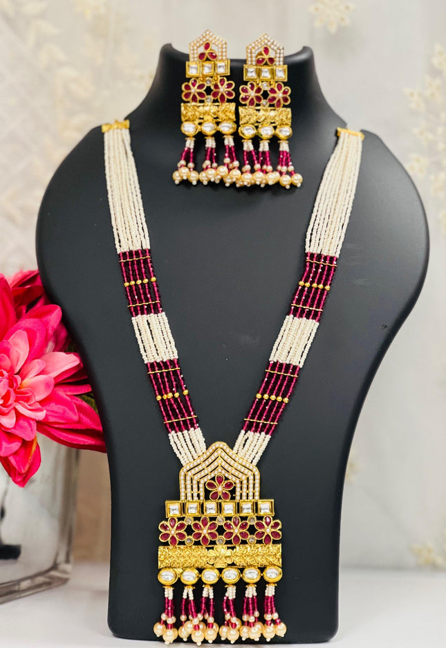 Pearl necklace set - Kurti Connection USA