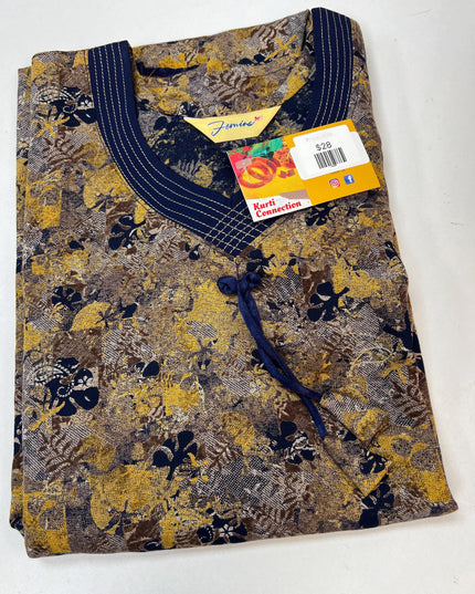 Short sleeves nighty | rayon nighty - Kurti Connection USA