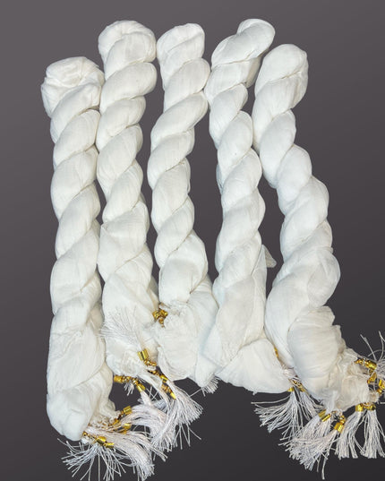 White chiffon dupatta - Kurti Connection USA