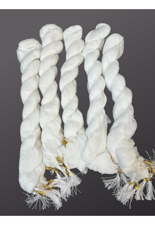 White chiffon dupatta - Kurti Connection USA