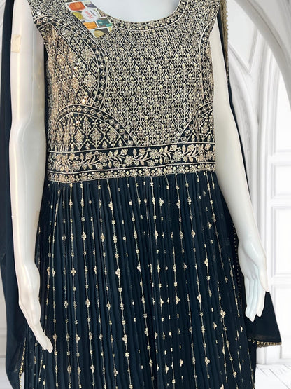 Party wear long gown | Rama Blue
