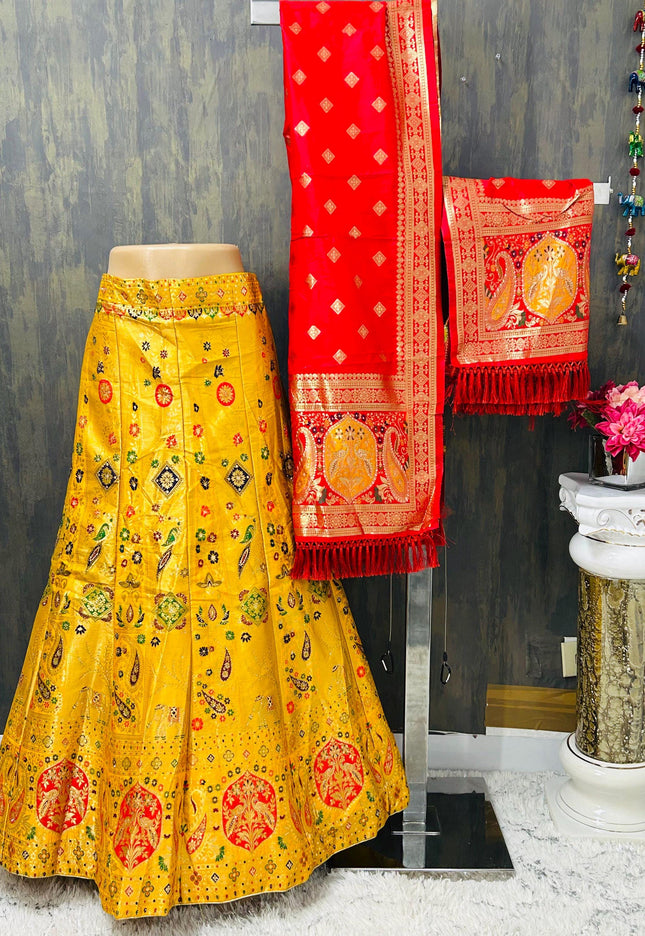Heavy Banarasi Lehenga - Kurti Connection USA
