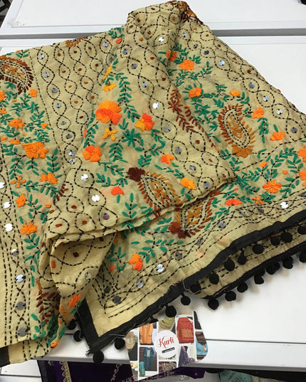 Kantha work dupatta - Kurti Connection USA