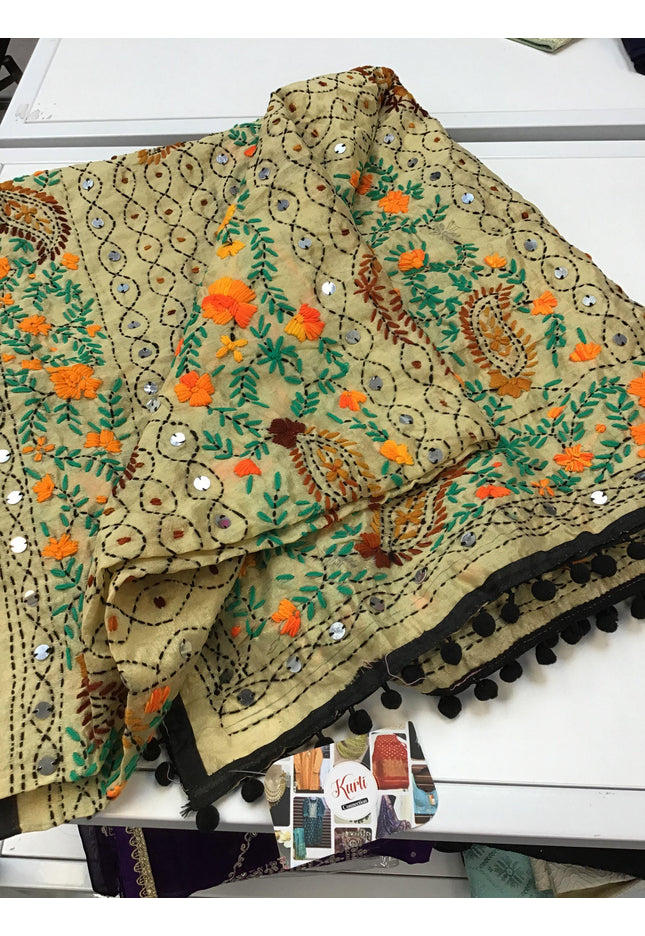 Kantha work dupatta - Kurti Connection USA