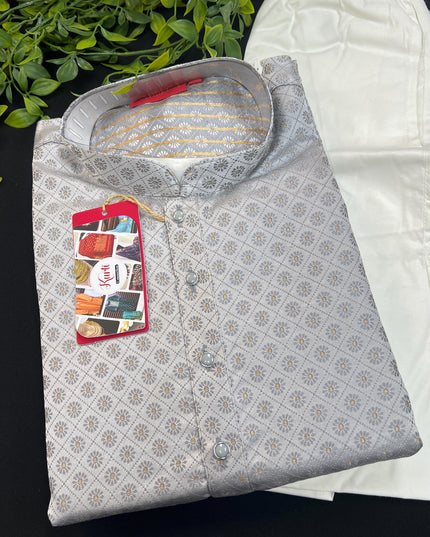 Silk Kurta pajama set - Kurti Connection USA