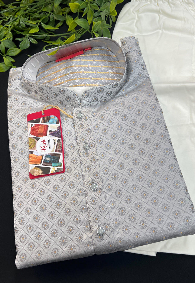 Silk Kurta pajama set - Kurti Connection USA