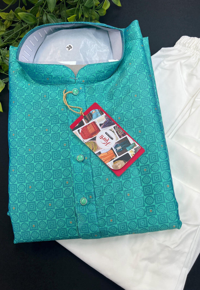 Silk Kurta pajama set - Kurti Connection USA