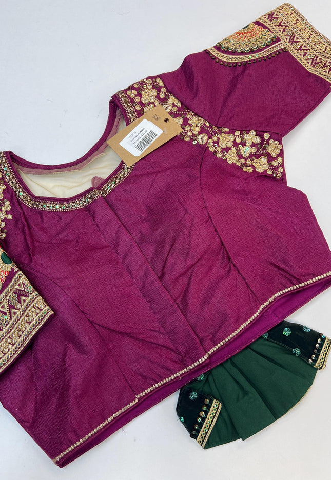 Wedding wear blouse | Color : wine - Kurti Connection USA